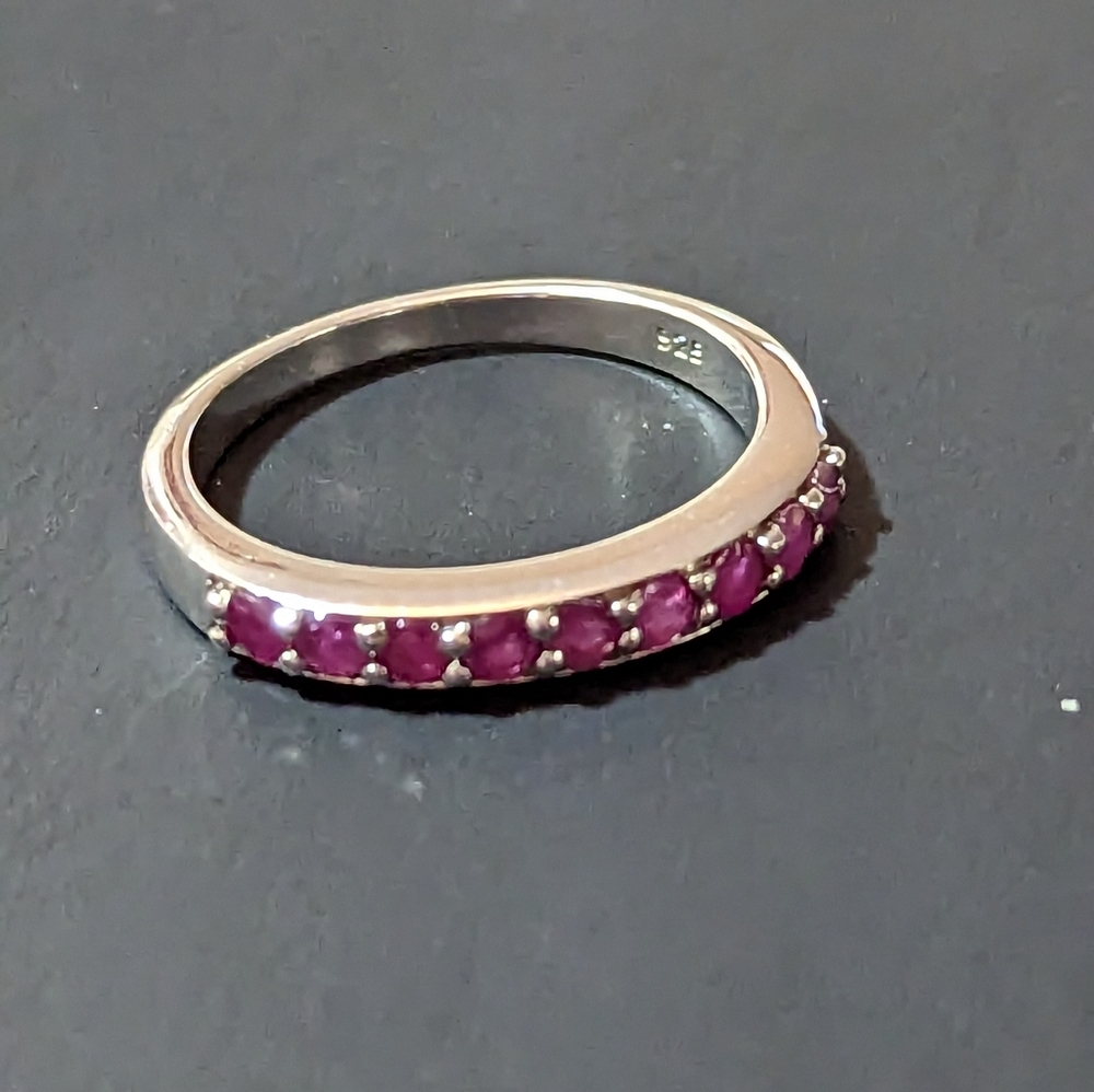 Sterling Silver And Ruby Ring - image 2